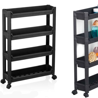 BAKAJI Καρότσι Slim Εξοικονόμησης Χώρου για Κουζίνα Μπάνιο Καροτσά... BAKAJI Καρότσι Slim Εξοικονόμησης Χώρου για Κουζίνα Μπάνιο Καροτσά...