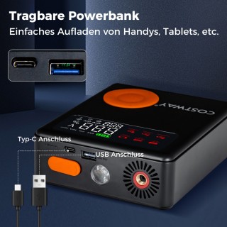 Costway 2000A 12V Εκκινητής Μπαταρίας Αυτοκινήτου με Ψηφιακό Φουσκω... Costway 2000A 12V Εκκινητής Μπαταρίας Αυτοκινήτου με Ψηφιακό Φουσκω...