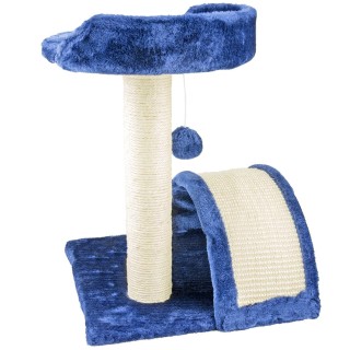 BAKAJI  Ξύστρα για γάτες μπλε με παιχνίδι μπαλάκι, στύλος 50cm, πον...
