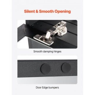 VEVOR Ντουλάπι Φαρμάκων 66x76cm με Ρυθμιζόμενα Ράφια και Καθρέφτη J...