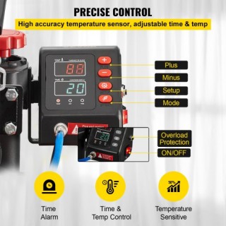 VEVOR Πρέσα Θερμότητας 12x15 10 σε 1 για Μπλουζάκια, Κούπες & Καπέλ... VEVOR Πρέσα Θερμότητας 12x15 10 σε 1 για Μπλουζάκια, Κούπες & Καπέλ...