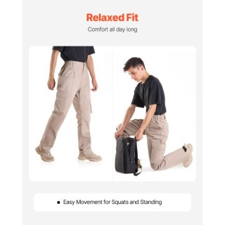 VEVOR Πυρίμαχα Ανδρικά Παντελόνια με Πολλές Τσέπες - Μέγεθος L - Χα...