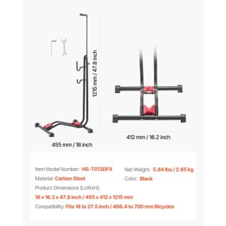 VEVOR Βάση Αποθήκευσης Ποδηλάτων για Ποδήλατα 16 έως 27.5 ιντσών JY... VEVOR Βάση Αποθήκευσης Ποδηλάτων για Ποδήλατα 16 έως 27.5 ιντσών JY...