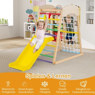 Costway 6-σε-1 Ξύλινη Εσωτερική Παιδική Χαρά Ζούγκλας για Παιδιά TS... Costway 6-σε-1 Ξύλινη Εσωτερική Παιδική Χαρά Ζούγκλας για Παιδιά TS...