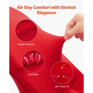 VEVOR Καλύμματα Καρέκλας για Γάμους και Εκδηλώσεις, Κόκκινα, 50 Τεμ...