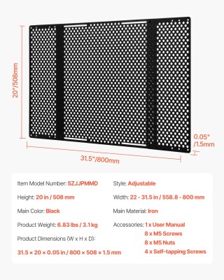 VEVOR Ρυθμιζόμενη Προστασία Πόρτας RV για Κατοικίδια, 558.8–800 mm ...