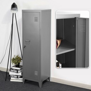 BAKAJI  Μεταλλικό ντουλάπι αποδυτηρίων με μία πόρτα και κλειδί, 3 δ...