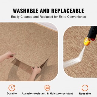 Πλακάκια Χαλιού VEVOR 20x20 με Ενσωματωμένη Επένδυση, 16 Τεμάχια, Σ...