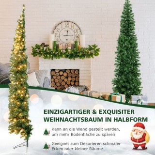 Χριστουγεννιάτικο Δέντρο Μισό ύψους 210 cm με 150 LED φώτα COSTWA... Χριστουγεννιάτικο Δέντρο Μισό ύψους 210 cm με 150 LED φώτα COSTWA...