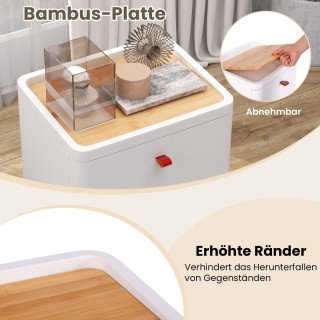 Costway Λευκή Συρταριέρα με 4 Συρτάρια και Αποσπώμενο Δίσκο Οργάνω... Costway Λευκή Συρταριέρα με 4 Συρτάρια και Αποσπώμενο Δίσκο Οργάνω...