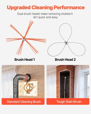 VEVOR Σετ Καθαρισμού Καμινάδας, Επεκτεινόμενο Βούρτσισμα 12μ με Διπ... VEVOR Σετ Καθαρισμού Καμινάδας, Επεκτεινόμενο Βούρτσισμα 12μ με Διπ...