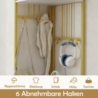 Costway Πολυλειτουργική Γωνιακή Κρεμάστρα Ρούχων με Ράφι Παπουτσιών... Costway Πολυλειτουργική Γωνιακή Κρεμάστρα Ρούχων με Ράφι Παπουτσιών...