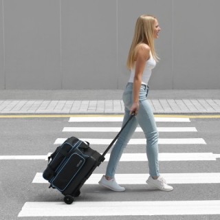 VEVOR Τσάντα Μπόουλινγκ 2 Μπάλες με Ρόδες και Θήκη Παπουτσιών GLLGB...