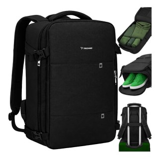 Trizand Σακίδιο Πλάτης Ταξιδιού 40 x 20 x 25 cm με USB, Μαύρο 27615