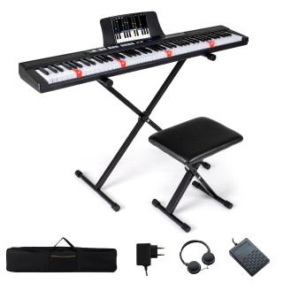Costway 88 Πλήκτρα Ψηφιακό Πιάνο με Ρυθμιζόμενη Βάση & Σκαμπό & Πεν... Costway 88 Πλήκτρα Ψηφιακό Πιάνο με Ρυθμιζόμενη Βάση & Σκαμπό & Πεν...