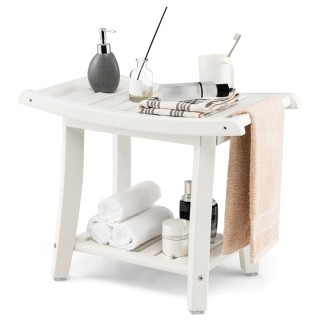 Costway  Αδιάβροχο σκαμπό ντους με καμπυλωτό κάθισμα 60,5 x 34 x 48...