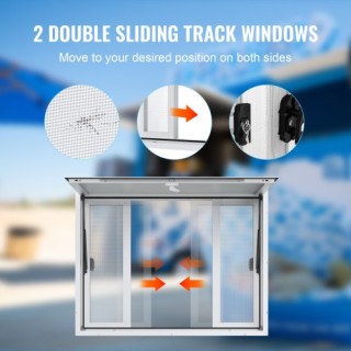 VEVOR Παράθυρο Σερβιρίσματος 48x36 με Τέντα για Φορτηγό Φαγητού S... VEVOR Παράθυρο Σερβιρίσματος 48x36 με Τέντα για Φορτηγό Φαγητού S...