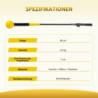 Costway Βοηθητικό εργαλείο εκπαίδευσης κίνησης γκολφ 80cm με βάρους...