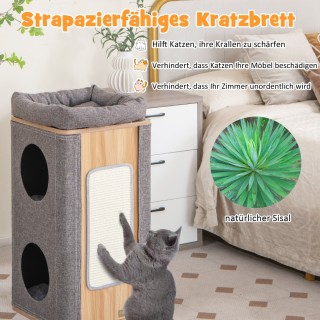 Costway  Πολυλειτουργικό Κέντρο Δραστηριοτήτων για Γάτες με Τριώροφ...