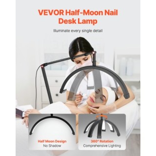 VEVOR Φωτιστικό Νυχιών 20W με Κλιπ & Βάση Κινητού LED Ημισέληνος WS... VEVOR Φωτιστικό Νυχιών 20W με Κλιπ & Βάση Κινητού LED Ημισέληνος WS...