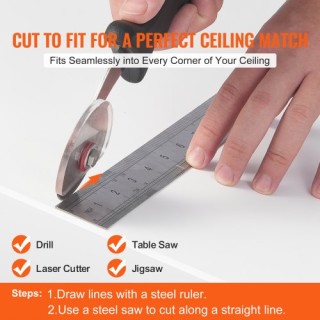 VEVOR Πλακάκια Οροφής 10τμχ 24x24 ιν PVC Ανθεκτικά στη Φωτιά Λευκά... VEVOR Πλακάκια Οροφής 10τμχ 24x24 ιν PVC Ανθεκτικά στη Φωτιά Λευκά...