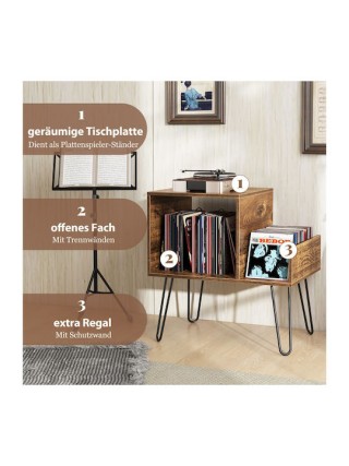 Costway Μεταλλικό Ρουστίκ Βοηθητικό Τραπεζάκι 66x45x67εκ JZ10392DE-CF