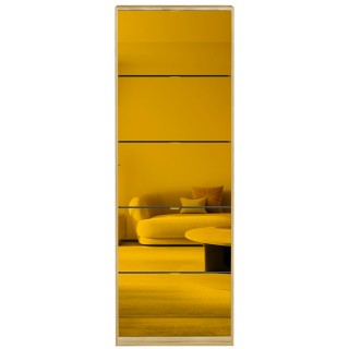 BAKAJI Λεπτή Καφέ Παπουτσοθήκη με 5 Πόρτες και Καθρέφτη με Εξοικονο... BAKAJI Λεπτή Καφέ Παπουτσοθήκη με 5 Πόρτες και Καθρέφτη με Εξοικονο...