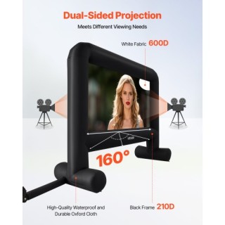 VEVOR Φουσκωτή Οθόνη Προβολής 16 ft 16:9 με Φορητή Τσάντα XCQSTYPMZ...