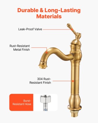 VEVOR Μονό Χειριστήριο Μπαταρίας Νιπτήρα - Ύψος Ροής 8.27 ίντσες, Δ... VEVOR Μονό Χειριστήριο Μπαταρίας Νιπτήρα - Ύψος Ροής 8.27 ίντσες, Δ...