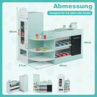 Costway Παιδικό Σετ Σούπερ Μάρκετ με Ταμειακή Μηχανή & POS & Αυτόμα... Costway Παιδικό Σετ Σούπερ Μάρκετ με Ταμειακή Μηχανή & POS & Αυτόμα...