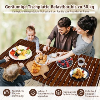 Costway Πτυσσόμενο Τραπέζι Κάμπινγκ από Μπαμπού για Εξωτερικές Δρα... Costway Πτυσσόμενο Τραπέζι Κάμπινγκ από Μπαμπού για Εξωτερικές Δρα...