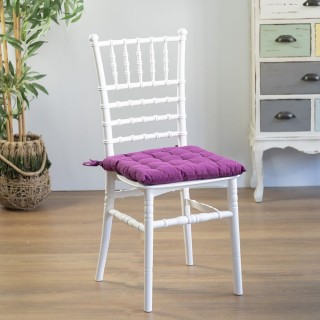 Galileo Σετ 5 τμχ  Μαξιλάρι Καρέκλας με Δεσίματα 40x40 cm σε Μωβ Με...