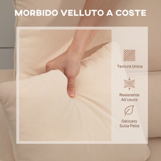 HOMCOM Γωνιακός Καναπές-Κρεβάτι με Αποθηκευτικό Χώρο, Επένδυση από ...