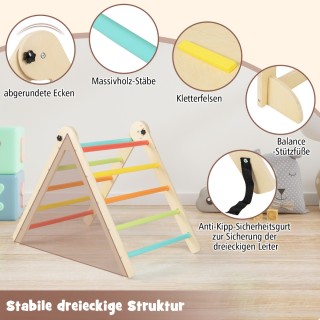 Costway Πολύχρωμο + Φυσικό 7 σε 1 Εσωτερικό Παιδικό Αναρριχητικό Τ... Costway Πολύχρωμο + Φυσικό 7 σε 1 Εσωτερικό Παιδικό Αναρριχητικό Τ...