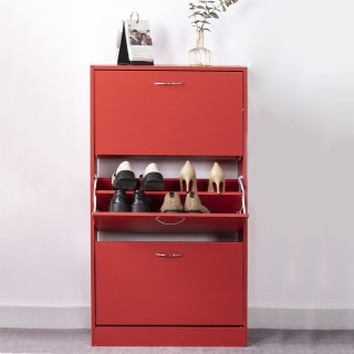 BAKAJI Ντουλάπα παπουτσιών 3 φύλλων με ράφια διπλού βάθους με λαβή... BAKAJI Ντουλάπα παπουτσιών 3 φύλλων με ράφια διπλού βάθους με λαβή...