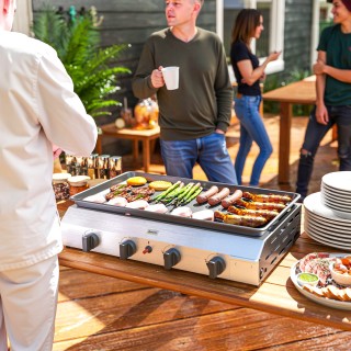 Outsunny Πλάκα Μπάρμπεκιου Αερίου με 4 Καυστήρες 2.4kw και Αντικολλ... Outsunny Πλάκα Μπάρμπεκιου Αερίου με 4 Καυστήρες 2.4kw και Αντικολλ...