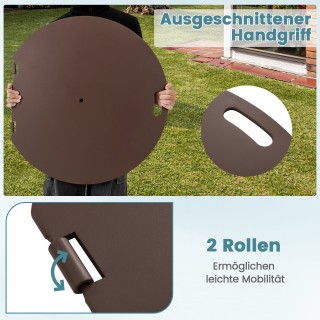 Costway  Βάση Ομπρέλας 23 kg με Ρόδες και Λαβή για Στύλους 41/50 mm...