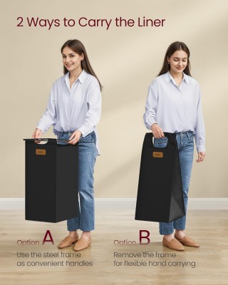 VASAGLE Τροχήλατο Έπιπλο Μπάνιου με 3 Διαχωριστικά Καλάθια Απλύτων ...