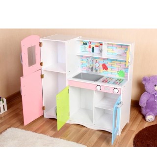 BAKAJI Παιδική ξύλινη κουζίνα με κατσαρόλες και αξεσουάρ παιχνιδιο... BAKAJI Παιδική ξύλινη κουζίνα με κατσαρόλες και αξεσουάρ παιχνιδιο...