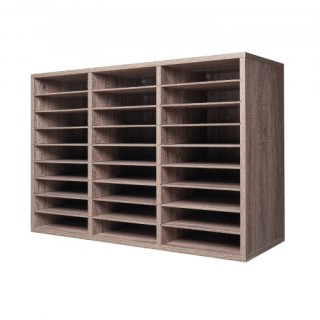 VEVOR Ξύλινος Οργανωτής Λογοτεχνίας 27 Θέσεων Μαύρο-Γκρι WJJEKBHB5G...