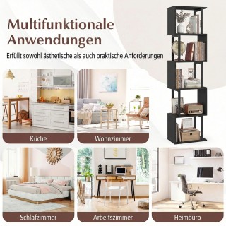 Costway Γεωμετρική Βιβλιοθήκη 5 Επιπέδων Ελεύθερης Τοποθέτησης με Π... Costway Γεωμετρική Βιβλιοθήκη 5 Επιπέδων Ελεύθερης Τοποθέτησης με Π...