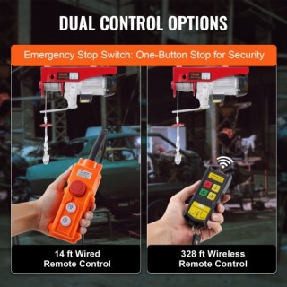 Ηλεκτρικός Γερανός VEVOR 1000 kg με Ασύρματο & Ενσύρματο Χειριστήρι... Ηλεκτρικός Γερανός VEVOR 1000 kg με Ασύρματο & Ενσύρματο Χειριστήρι...