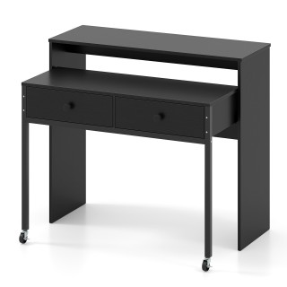 Costway  Επέκταση Γραφείου Υπολογιστικός Σταθμός με 2 Συρτάρια & Ρό...