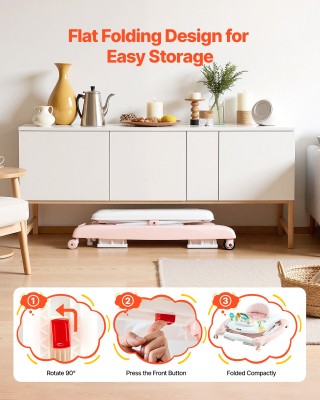 VEVOR Ρυθμιζόμενος Βρεφικός Περιπατητής 5-σε-1 με Δραστηριότητες κα...