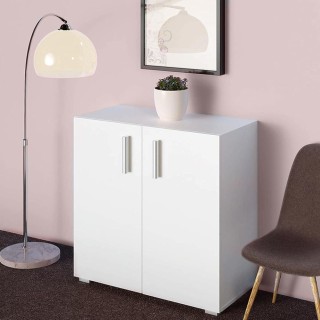 BAKAJI  Κινητό ντουλάπι με διπλή πόρτα 2 ράφια ντουλάπι κουζίνας μπ...