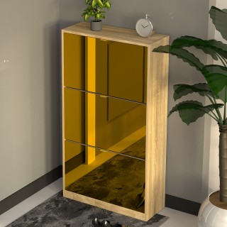 BAKAJI Καφέ Λεπτή Παπουτσοθήκη με 3 Καθρέπτες Πόρτες και Εξοικονόμη... BAKAJI Καφέ Λεπτή Παπουτσοθήκη με 3 Καθρέπτες Πόρτες και Εξοικονόμη...