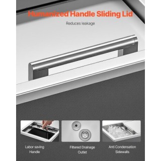 VEVOR Ανοξείδωτος Κάδος Πάγου 27.1L QRSCBC201BXGYNI9J002V0 VEVOR Ανοξείδωτος Κάδος Πάγου 27.1L QRSCBC201BXGYNI9J002V0