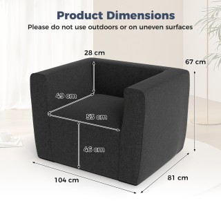 Costway Φορητός Φουσκωτός Καναπές με Αποσπώμενο Κάλυμμα και Φαρδιού...