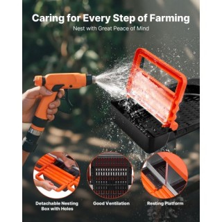 VEVOR Δύο Επιπέδων Μεταλλικές Φωλιές Αυγών με 6 Διαμερίσματα για Κό...