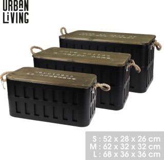 Σετ Μεταλλικά Κουτιά Αποθήκευσης 3 τμχ. 52x28x26cm / 62x32x32cm / 6... Σετ Μεταλλικά Κουτιά Αποθήκευσης 3 τμχ. 52x28x26cm / 62x32x32cm / 6...